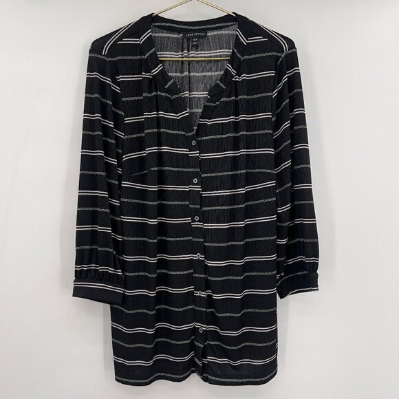 Lane Bryant Women's Plus Black White Stripe Dress Size 18/20 - Picture 1 of 8